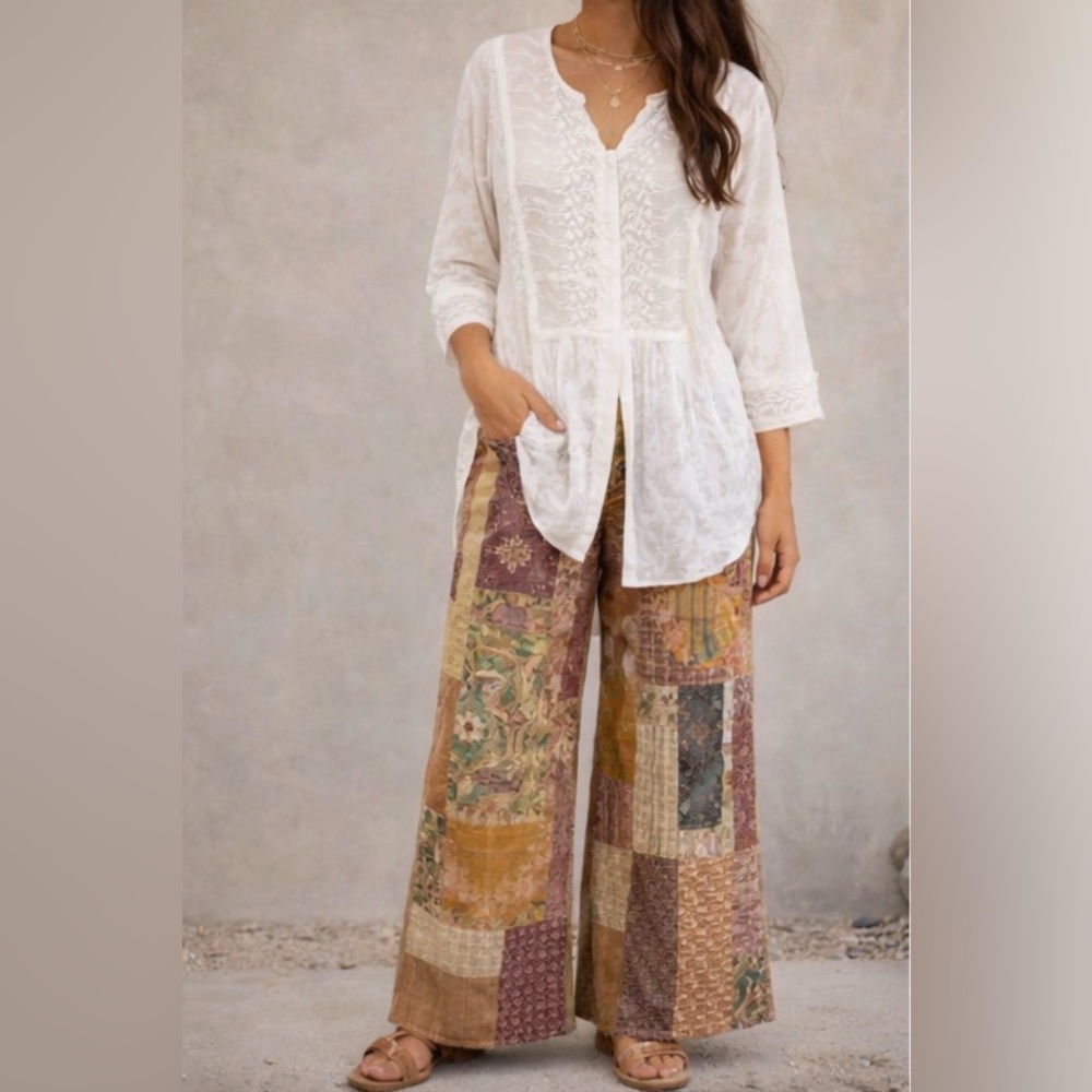 Coldwater Creek Vintage-Inspired Lace with Embroidered Detailing ~ Size Large